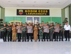 Kunjungan kerja Kapolres Labuhanbatu (Halal Bi Halal) ke Kodim 0209/Labuhanbatu