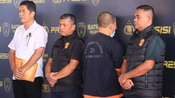 Kapolres Labuhanbatu Pimpin Konferensi Pers Kasus Penggelapan Rp740.847.748 Dana APBDes 2021 – 2022.