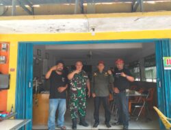 KETUA OKK AKPERSI DPD RIAU TEMU RAMAH DENGAN KAPTEN BOY SITEPU DANRAMIL 0302 SEBRIDA IDRAGIRI HULU