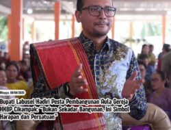Bupati Labusel Hadiri Pesta Pembangunan Aula Gereja HKBP Cikampak: “Bukan Sekadar Bangunan, Ini Simbol Harapan dan Persatuan”