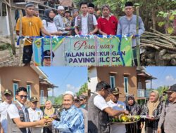 Meriahnya Peresmian Jalan Lingkungan Vavinh Block Kp. Pabuaran, Serta Kp.Lewikopo, Desa Gerowong, Bukti Nyata Manfaat Dana Desa