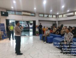 Polres Labuhanbatu Gelar Penyuluhan Operasi Patuh Toba 2025 di Bank Sumut Cabang Rantauprapat
