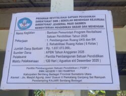 Diduga akan mudah di Korupsi! Dana bantuan dari pemerintah program revitalisasi 1.M. Rehab Sekolah SMKN 1 Dusun 5 Pematang ganjang Desa Sei Rampah