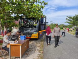 Polsek Bukit Batu Monitoring Kegiatan Pangan Murah di Kelurahan Marang
