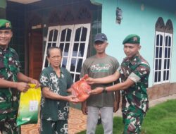 Membawa Harapan Untuk Masyarakat, Yonif 122/TS bagikan Sembako di Jumat Penuh Berkah