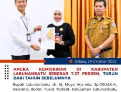 Angka kemiskinan di kabupaten Labuhanbatu sebesar 7,37 persen, turun dari tahun sebelumnya