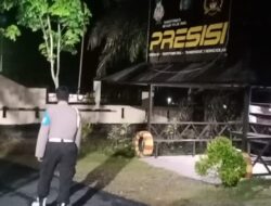Saat Malam Hari, Personel Polsek Rakumpit Pastikan Keamanan Mako