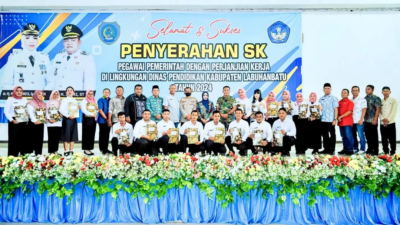 Sebanyak 407 PPPK di Lingkungan Dinas Pendidikan Kabupaten Labuhanbatu Tahun 2024 Resmi menerima Surat Keputusan (SK) 