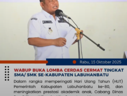 WABUB BUKA LOMBA CERDAS CERMAT TINGKAT SMA/SMK SE-KABUPATEN LABUHANBATU