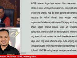 Putusan MK Jadi Tameng Kuat Kemerdekaan Pers, Ketua Umum AKPERSI Beri Apresiasi dan Seruan Moral bagi Jurnalis