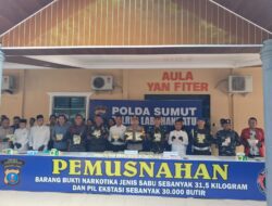 Polres Labuhanbatu Musnahkan 30 Kg Sabu Dan 29.826 Butir Ekstasi Komitmen Kuat Antar Narkoba Dapatkan Apresiasi