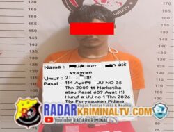 SATRES NARKOBA POLRES LABUHANBATU SIKAT PENGEDAR SABU DI MARBAU, 4 GRAM BARANG HARAM DIAMANKAN