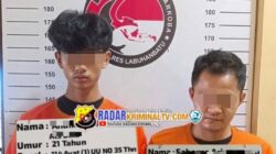 Satres Narkoba Polres Kabupaten Labuhanbatu Kembali Amankan Dua Orang Pelaku Narkotika Jenis sabu Di Rantau Selatan