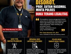 Kasus Layanan Internet Bone Disorot, Prof. Sutan Nasomal Hukum Internasional, Ekonom, Minta Polres Bone Buka Terang Legalitas!! 