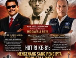 HUT RI ke-81, Prof. Dr. KH. Sutan Nasomal, S.H., M.H., Pakar Hukum Internasional , Ekonom, Ingatkan: Jangan Lupakan W.R. Soepratman, Sang Pencipta Indonesia Raya