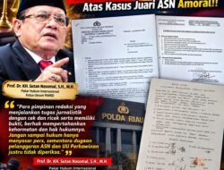 Prof. Dr. Sutan Nasomal Dukung Empat Pemred di Riau Tempuh Langkah Hukum Balik atas Laporan Juari, Desak Dugaan Pelanggaran UU ASN dan UU Perkawinan Diusut!