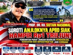 Prof Dr Sutan Nasomal Klaem Pemerintah Pusat Turut Bertanggung Jawab Atas Anjloknya APBD Kab Siak Hampir Ro. 1 Triliyun Pendidikan Kesehatan Infrastruktur Terancam jadi Korban!!! 